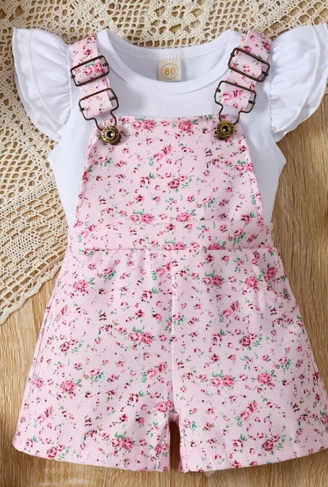 Overalls w. Cap Sleeve Top