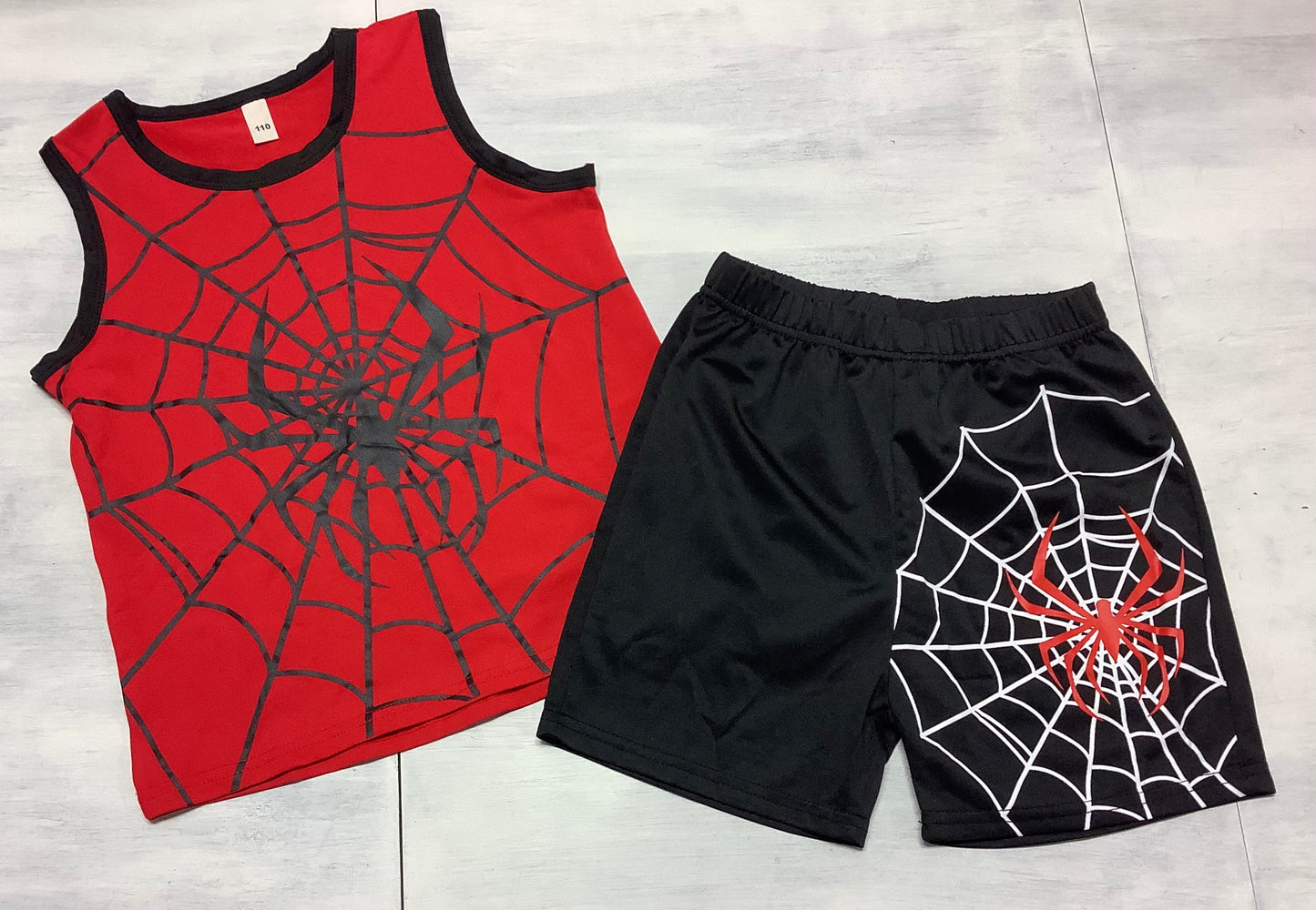 Spider web short & top set