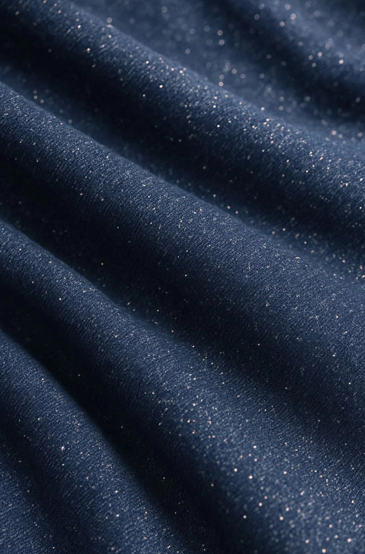 AUDREY MID RISE PULL-ON SLIM ANKLE GLITTER JEANS