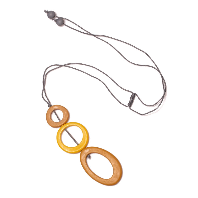 Tonal Resin Hoop Necklace