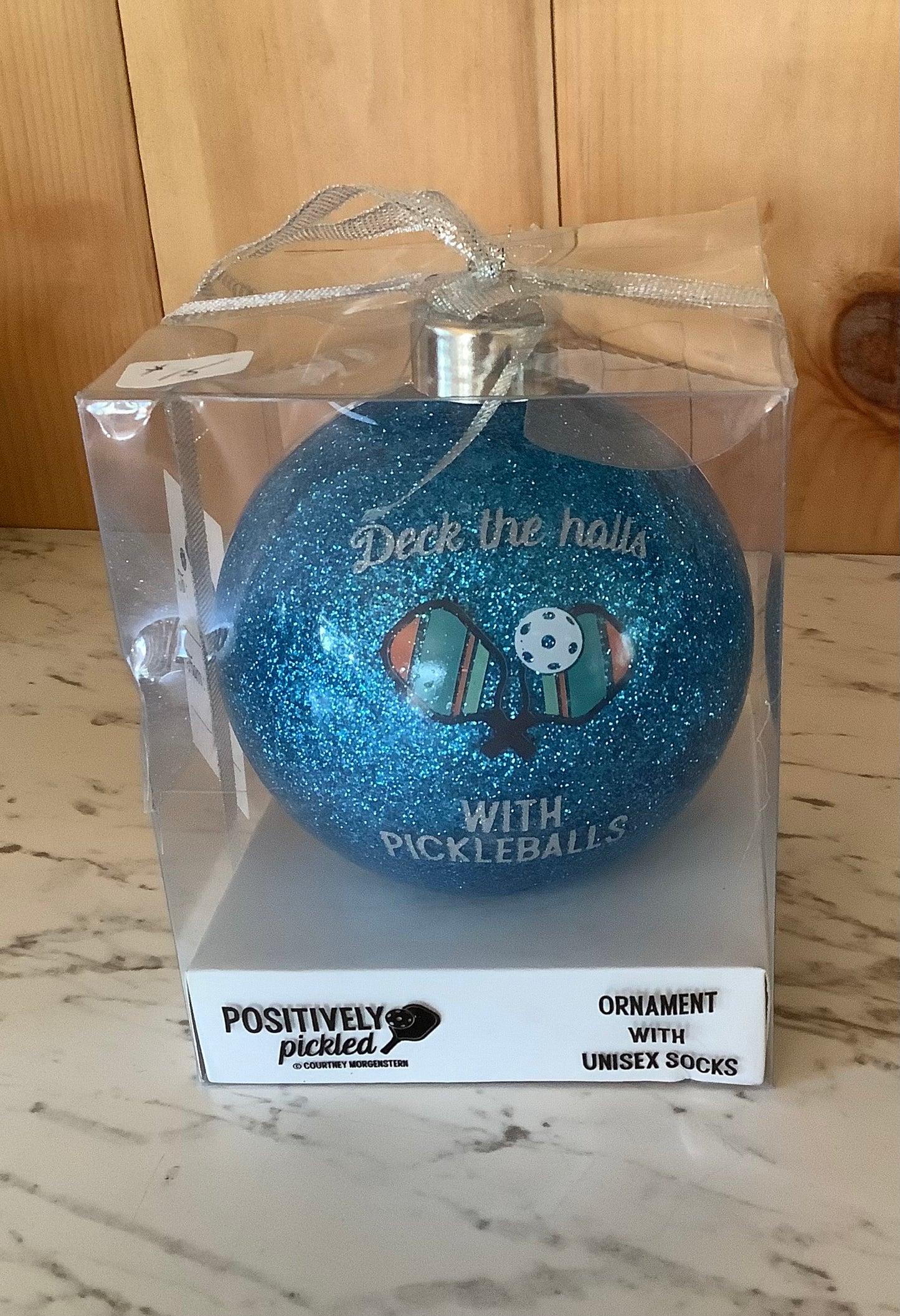 Pickle ball ornament & socks