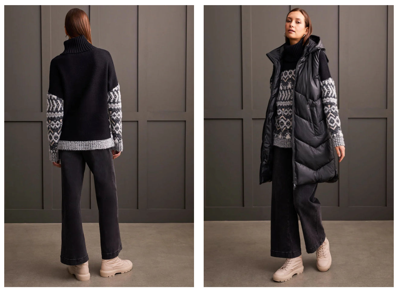 TURTLENECK INTARSIA SWEATER