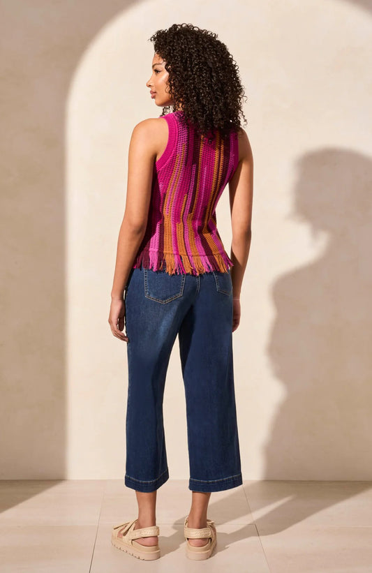 FRINGE COTTON SWEATER CAMI