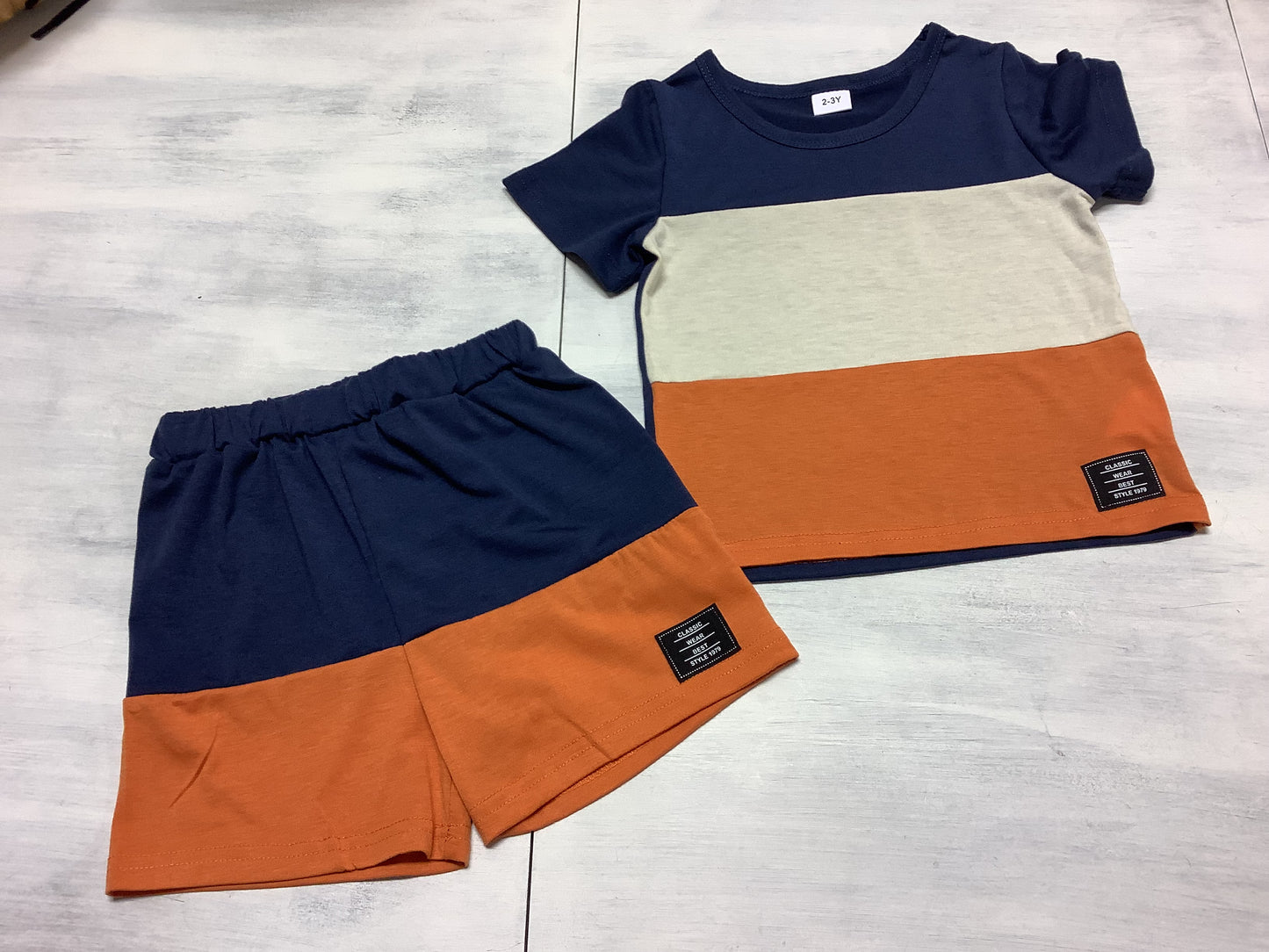 Patchwork Shirt & Short Set