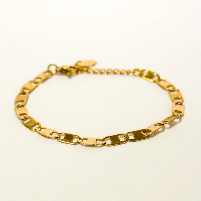 BRACELET STAINLESS STEEL | CHAIN LINK DESIGN. GOLD