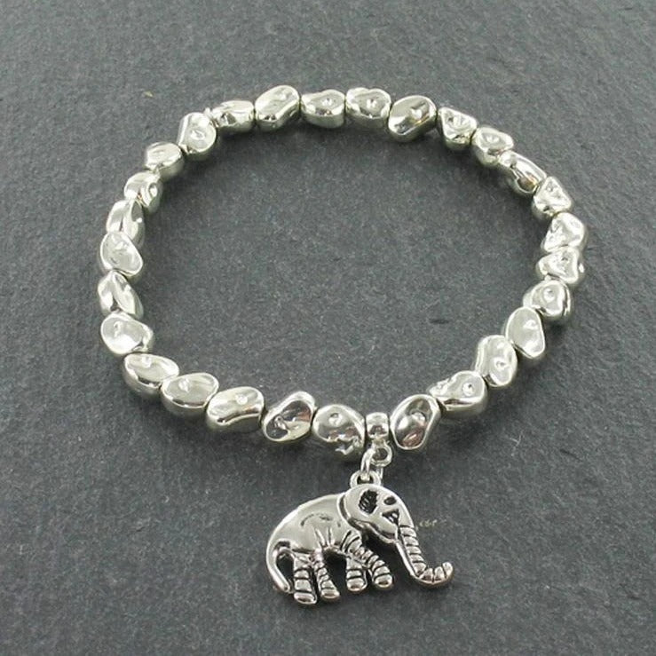 Elephant Charm Nugget Bracelet