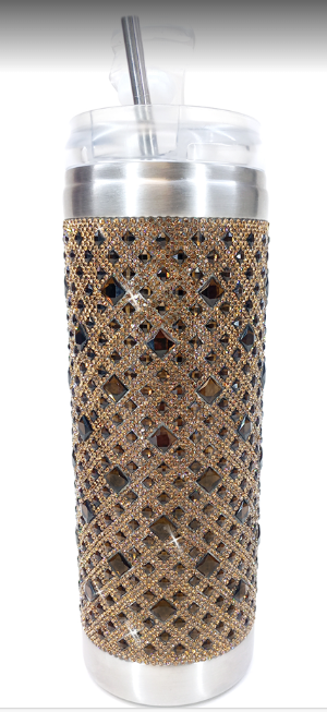 CHOCOLATE DIAMOND CRYSTAL TUMBLER BROWN