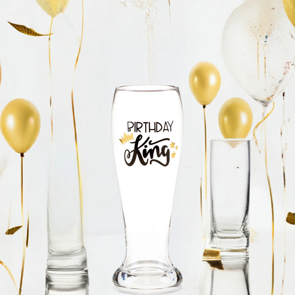Birthday King Beer Glass