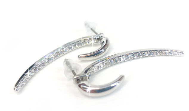 EARRING SPLIT HOOP GOLD or SILVER