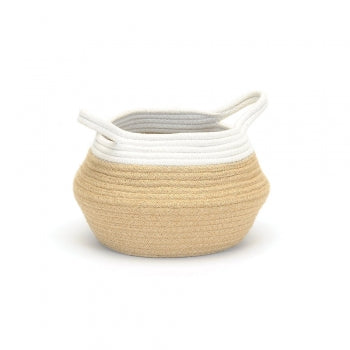 COTTON JUTE BELLY BASKET