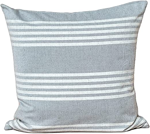 Outdoor/Indoor Linen Blend Throw Pillow Covers Square