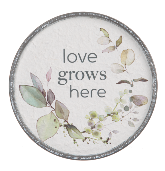 Round Wreath with Text Wall Decor