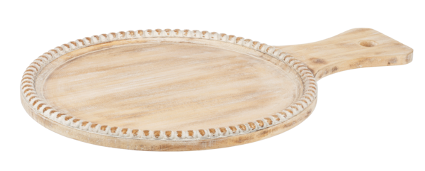 Round Beaded Edge Tray with Handle (2 pc. set),