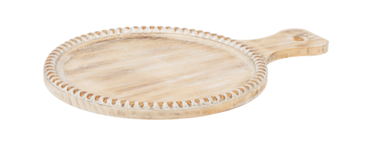 Round Beaded Edge Tray with Handle (2 pc. set),