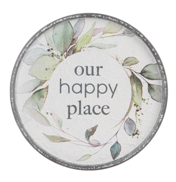 Round Wreath with Text Wall Decor