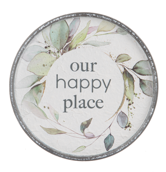 Round Wreath with Text Wall Decor