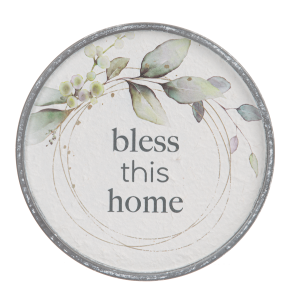 Round Wreath with Text Wall Decor