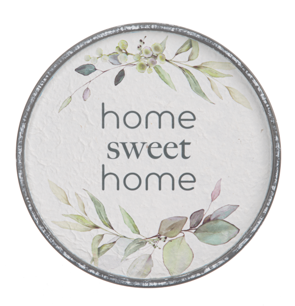 Round Wreath with Text Wall Decor