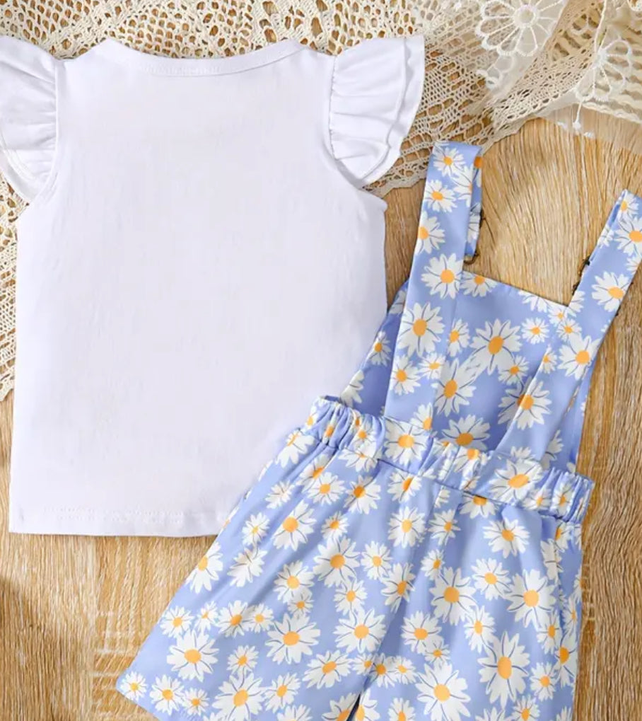 Overalls w. Cap Sleeve Top