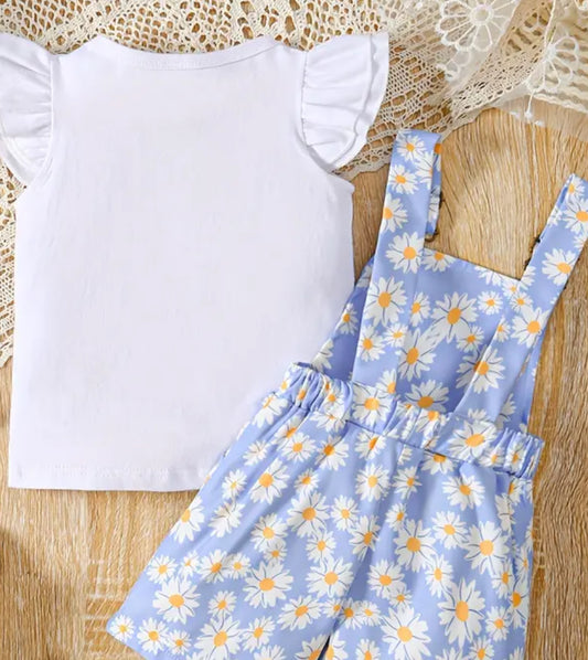 Overalls w. Cap Sleeve Top