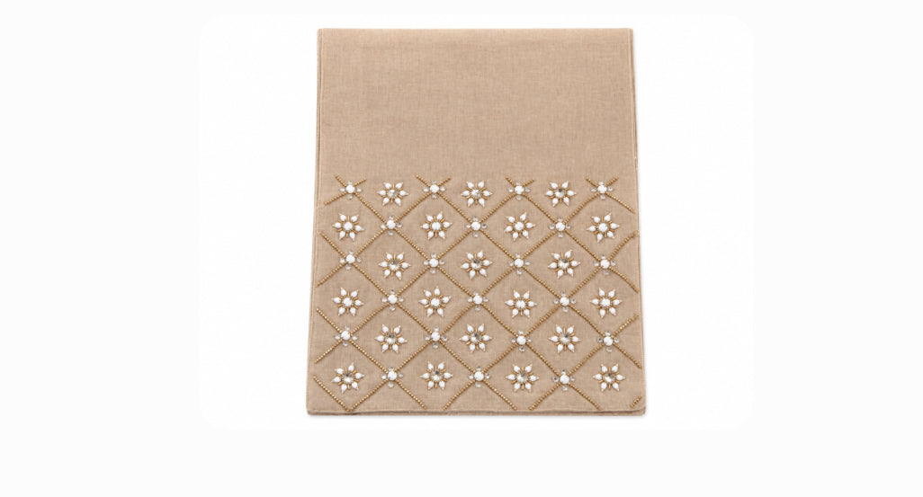 Table runner with embellishments