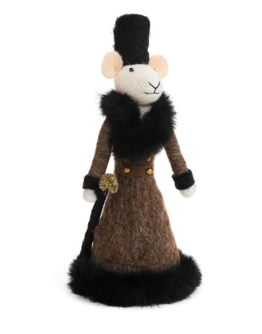 DECO LADY MICE WOOL/POLYESTER BROWN/BLACK 3.5X8
