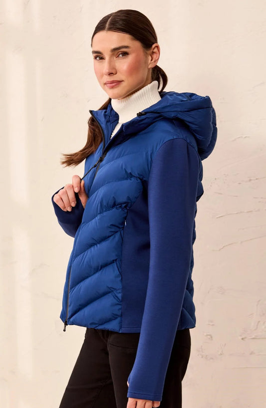 JACKET WATER REPELLENT HYBRID PUFFER WITH HOOD