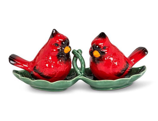 Cardinal Salt & Pepper on Tray