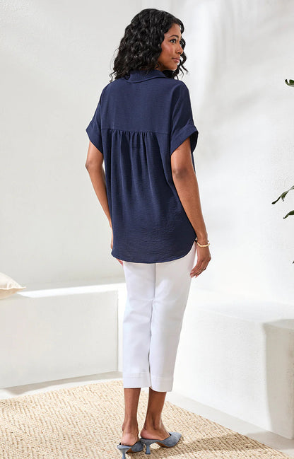 SHIRT AIRFLOW RELAXED DOLMAN BUTTON-DOWN