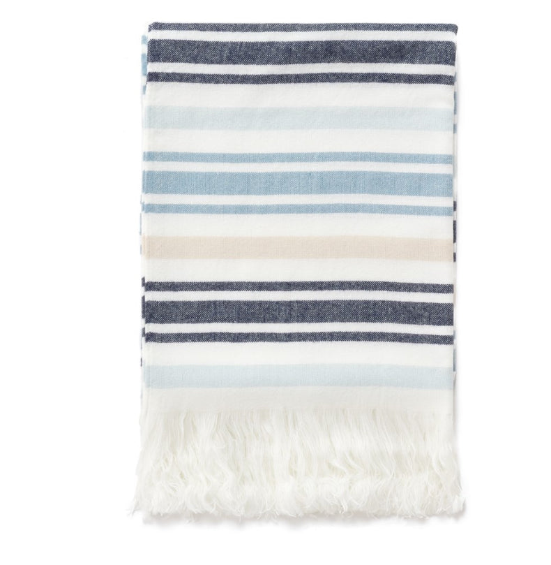 THROW ACRY STRIPE BLUE 51X67