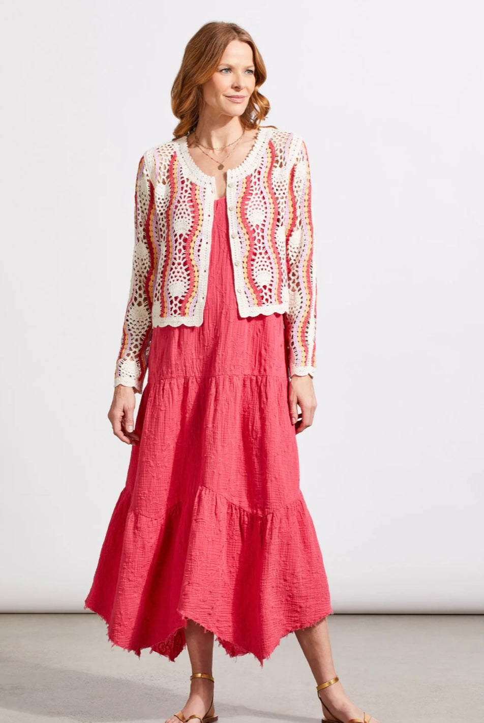 CROCHET BUTTON-DOWN CARDIGAN
