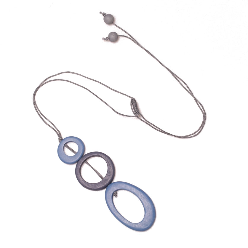 Tonal Resin Hoop Necklace