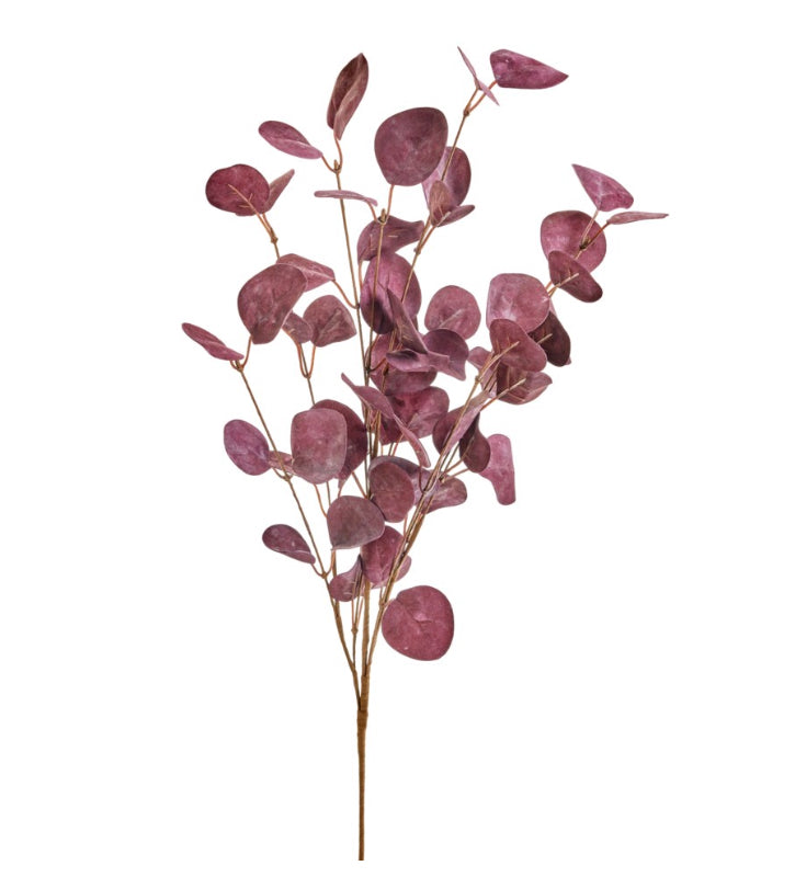 BRANCH EUCALYPTUS PLASTIC BURGUNDY