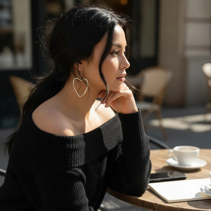 Open Heart Earrings