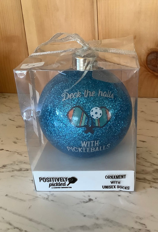 Pickle ball ornament & socks