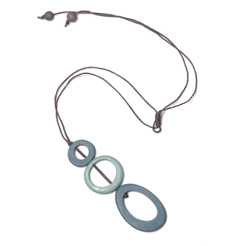 Tonal Resin Hoop Necklace