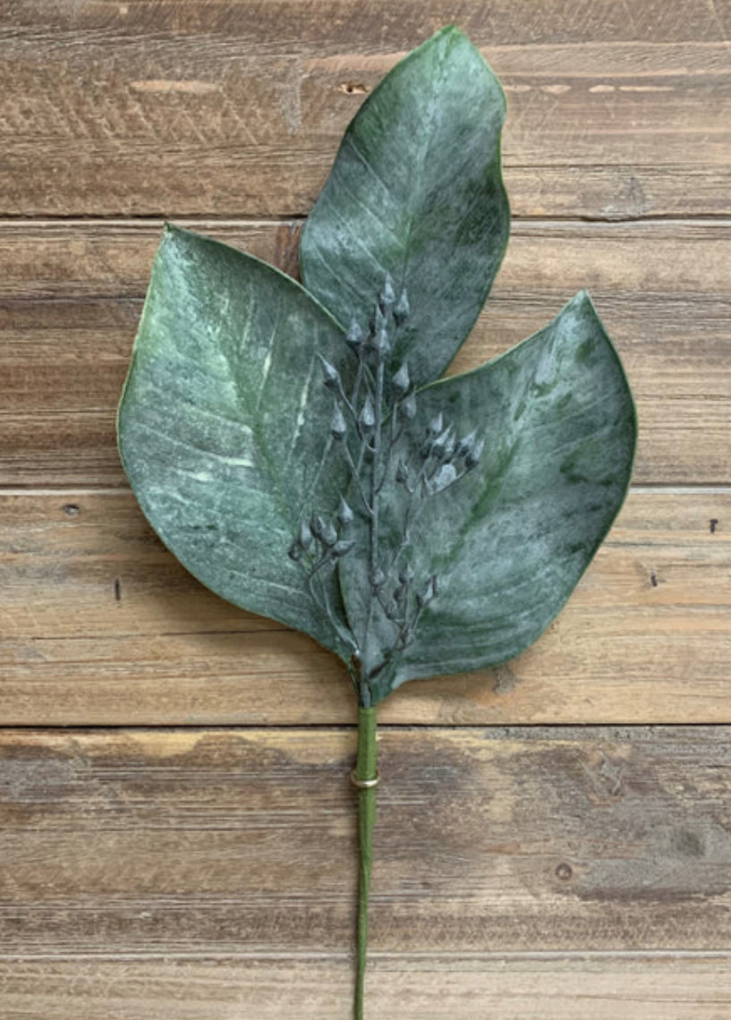 ITEM 11341 - 15.5" DUSTED MAGNOLIA SPRAY
