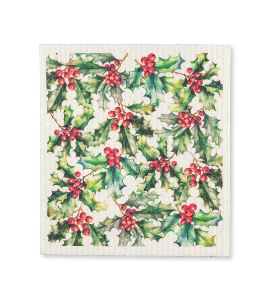 Holly & Berries Dishcloth
