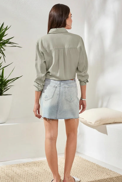 OVERSHIRT IN WASHED CAVALRY TWILL