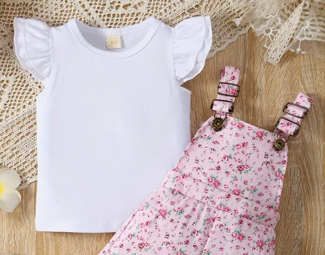 Overalls w. Cap Sleeve Top