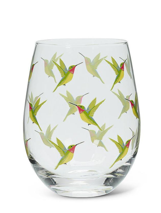 Hummingbird Stemless Wine Glass