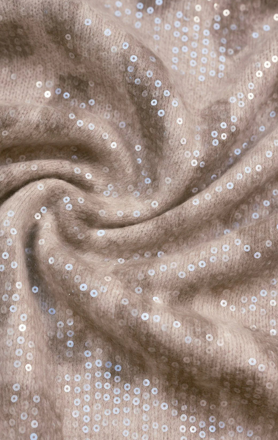 SEQUIN ANIMAL PRINT CREW NECK JACQUARD SWEATER