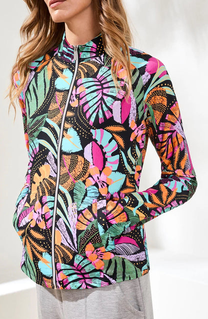CARDIGAN UPF 50+ HIGH PERFORMANCE MESH MOCK-NECK ZIP-UP WITH THUMBHOLES