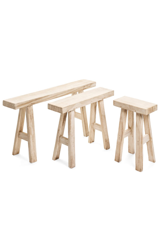 BENCH PAUWLONIA WOOD NATURAL OLD