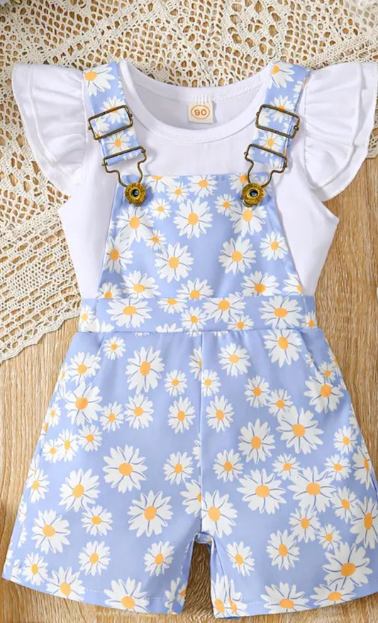 Overalls w. Cap Sleeve Top