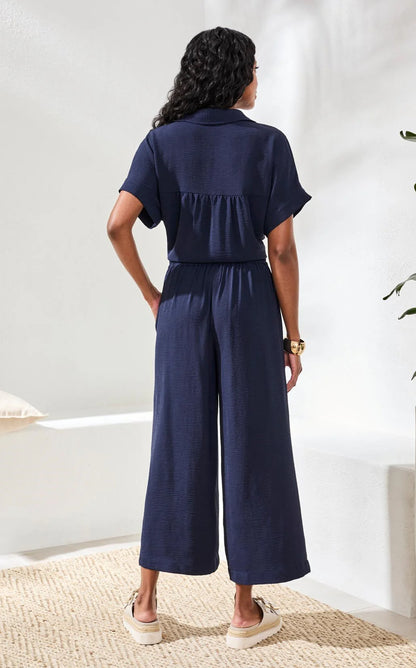 AIRFLOW PLEATED PANTS WITH ELASTIC WAISTBAND