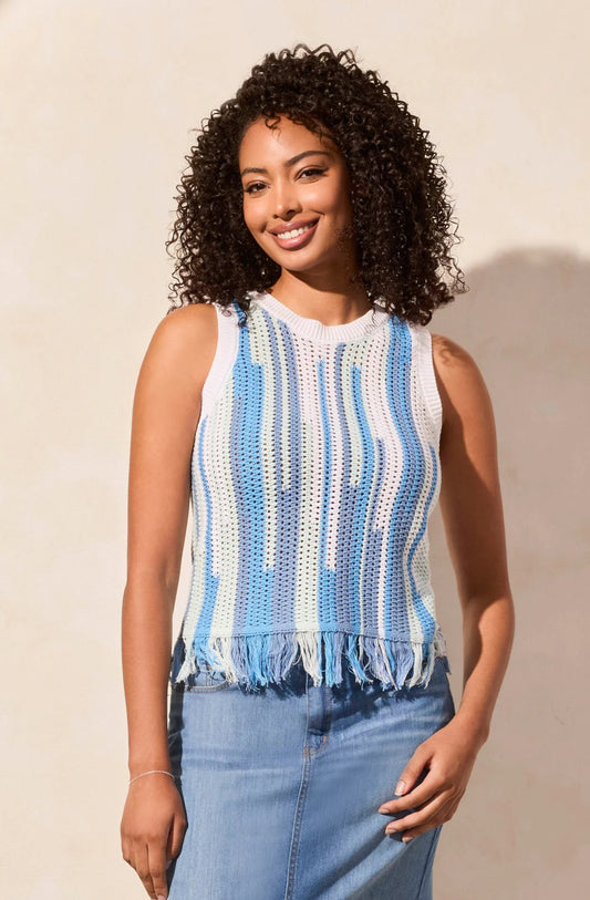FRINGE COTTON SWEATER CAMI