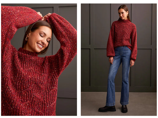 OVERSIZED FUNNEL NECK SWEATER