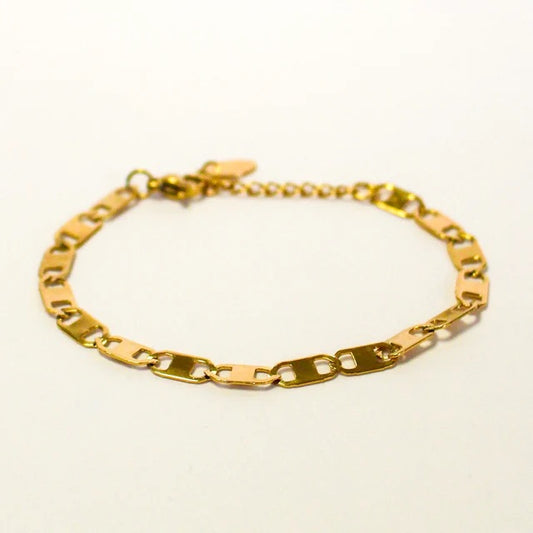 BRACELET STAINLESS STEEL | CHAIN LINK DESIGN. GOLD