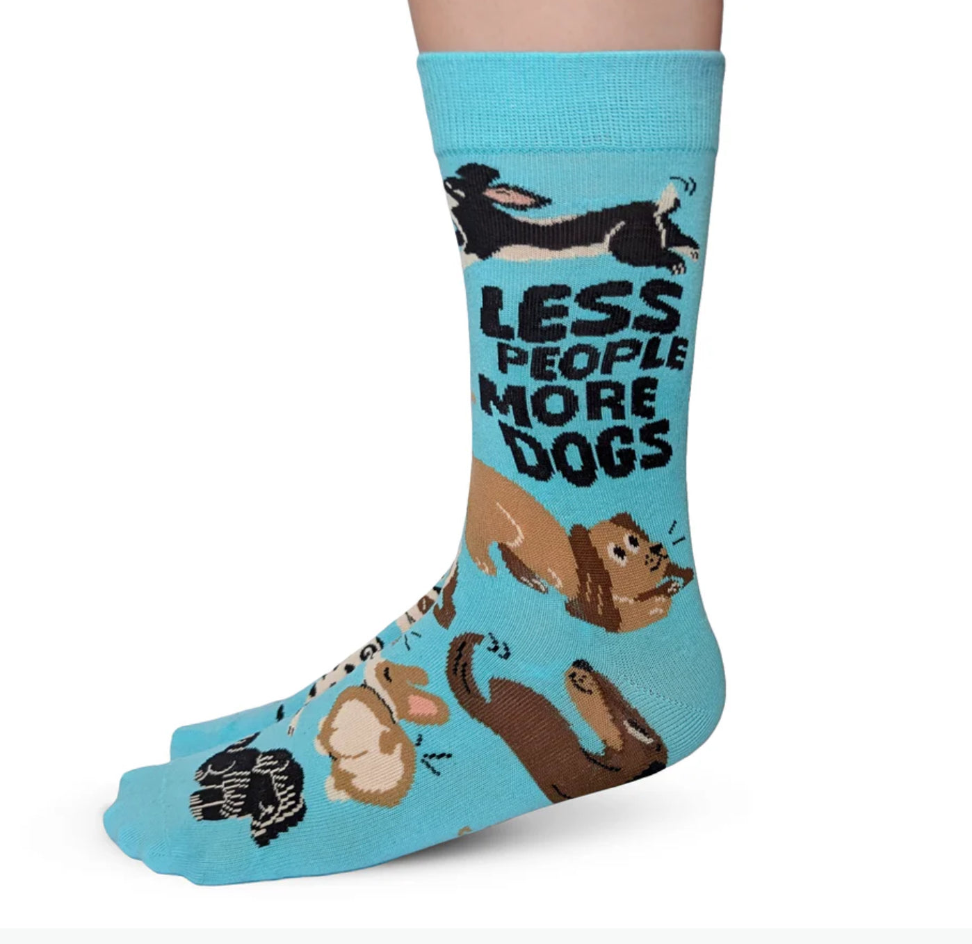 Women’s Crew socks Less People More Dogs